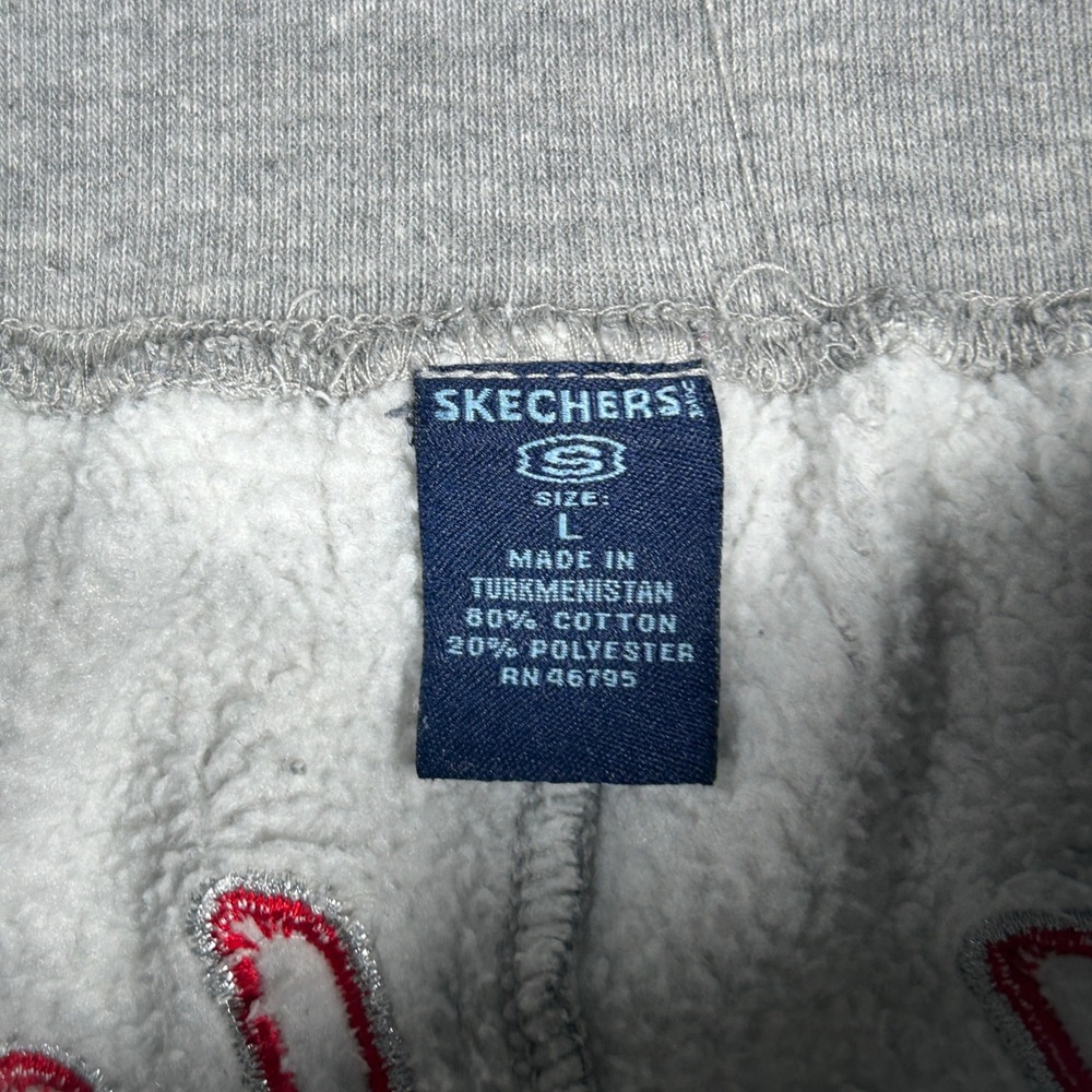 Skechers Sweatpants Womens Large Grey Black Side Stripe Y2K Flare Leg Athleisure - Picture 13 of 16